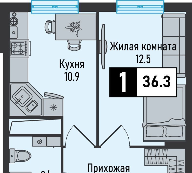 квартира г Железноводск п Иноземцево п Капельница ЖК «Живописный» фото 1