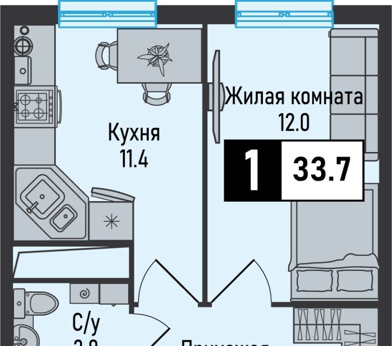 квартира г Железноводск п Иноземцево п Капельница ЖК «Живописный» фото 1