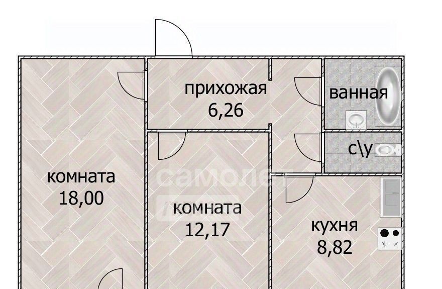 квартира г Томск р-н Советский ул Сибирская 104 фото 2