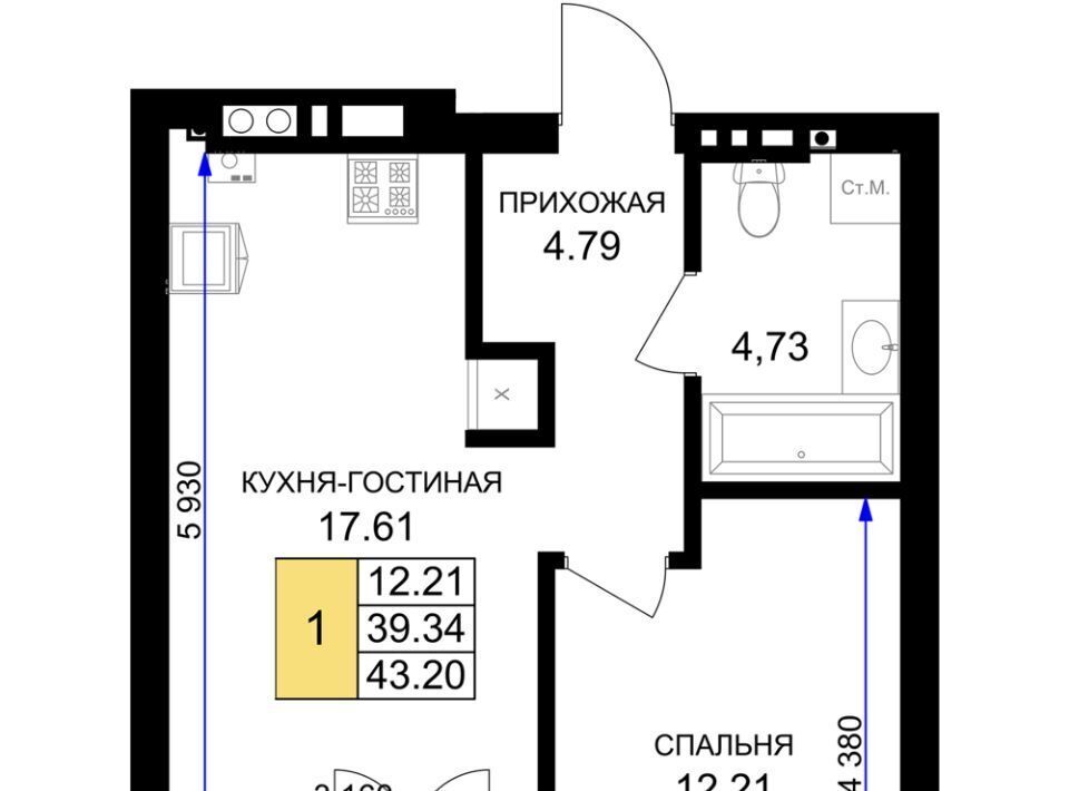 квартира р-н Гурьевский г Гурьевск ЖК «Включи» фото 1