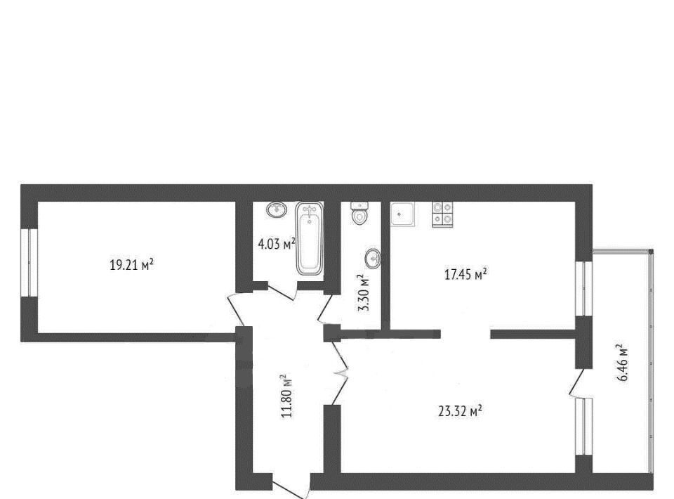 квартира г Тюмень р-н Центральный ул Салтыкова-Щедрина 58/2 фото 2