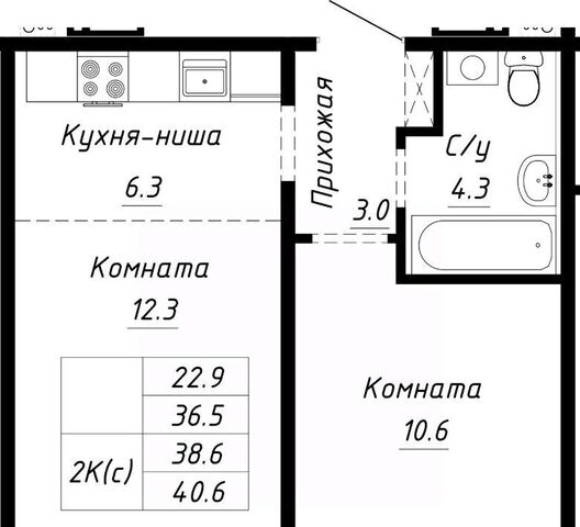 квартира р-н Индустриальный ул Анатолия Мельникова 1 фото