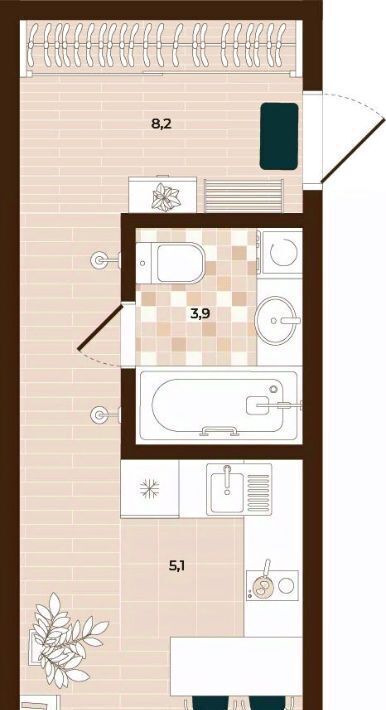 квартира г Тула р-н Центральный ул Академика Насоновой 3 фото 1