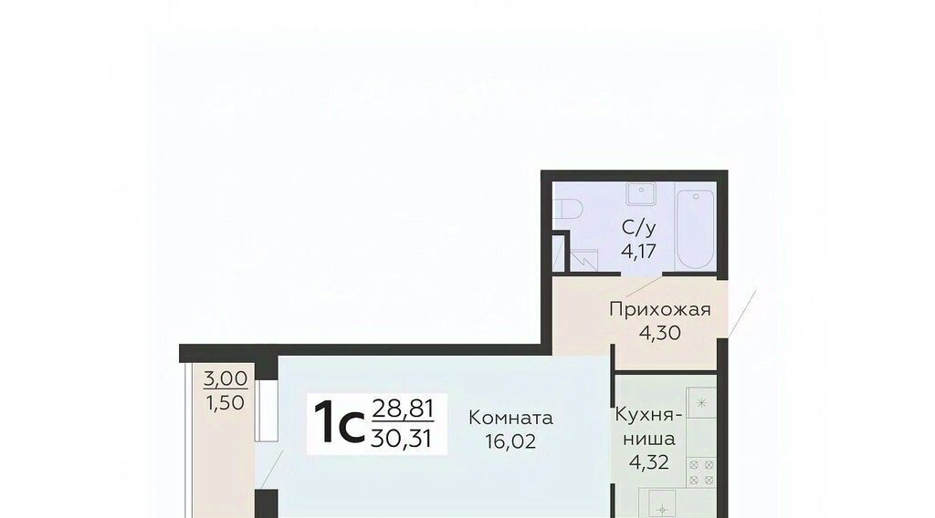 квартира г Воронеж р-н Коминтерновский ЖК «Никитинские сады» фото 1