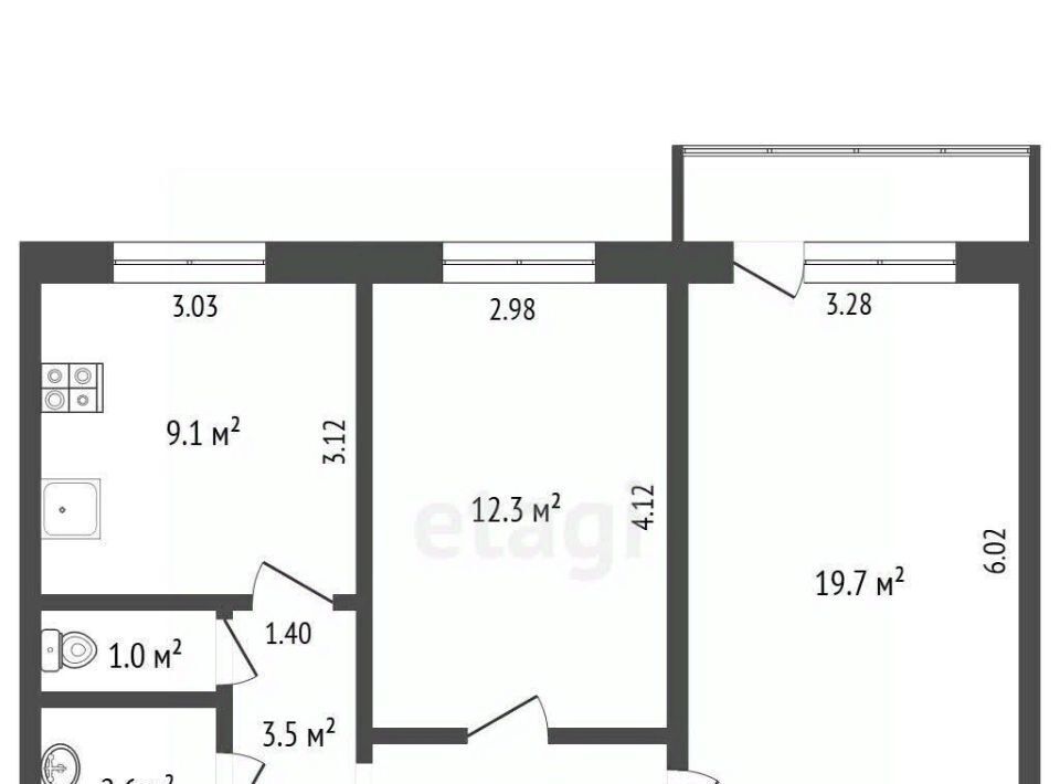 квартира р-н Чернушинский г Чернушка ул Мира 25 фото 2