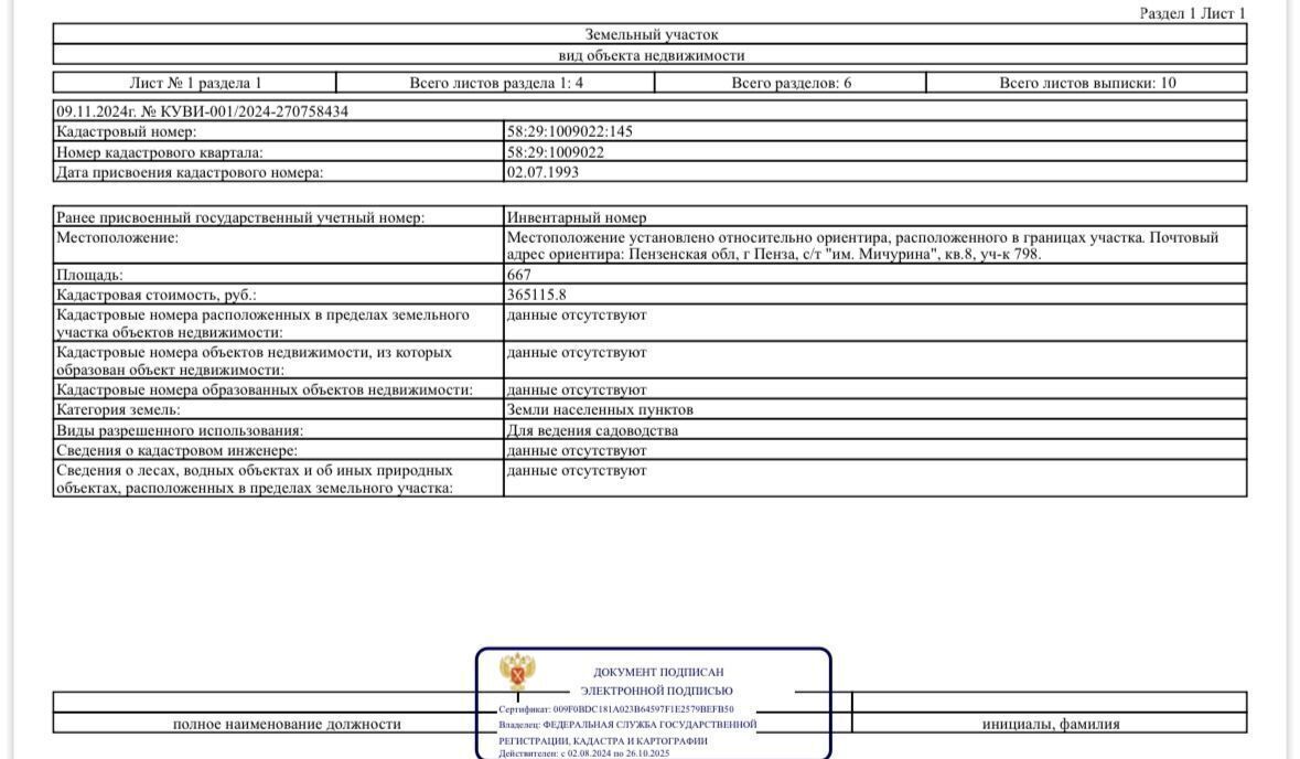 земля г Пенза дачное товарищество имени Мичурина завода ВЭМ, садовое, р-н Октябрьский фото 2