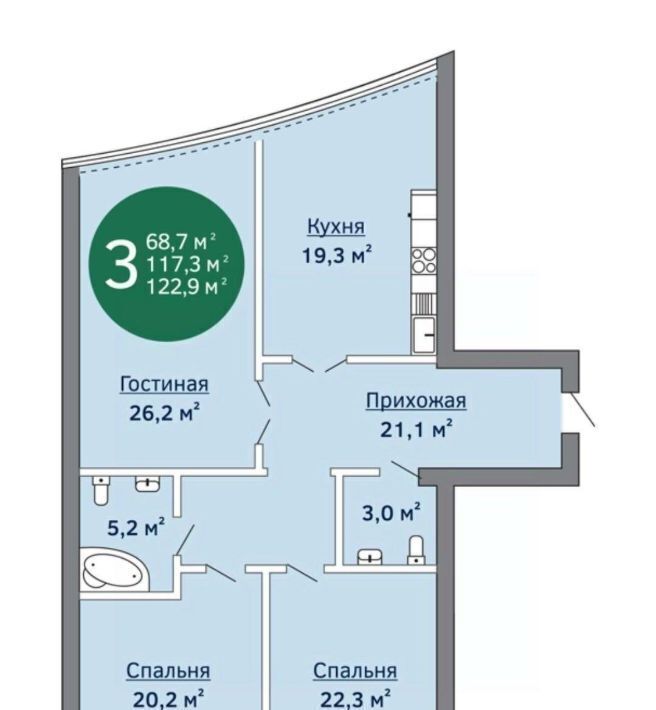 квартира г Новороссийск р-н Центральный ул Шевченко фото 40