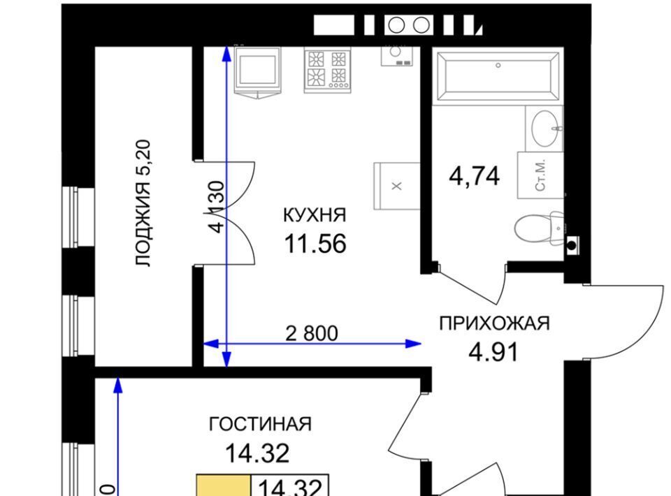 квартира р-н Гурьевский г Гурьевск ЖК «Включи» фото 1