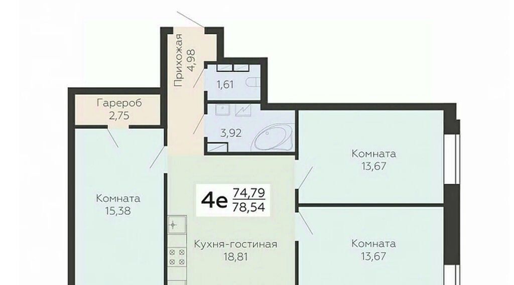 квартира г Воронеж р-н Левобережный ул Ленинградская 118а фото 1