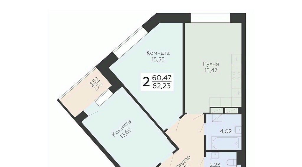 квартира г Воронеж р-н Коминтерновский ул Электросигнальная 9ак/2 фото 1
