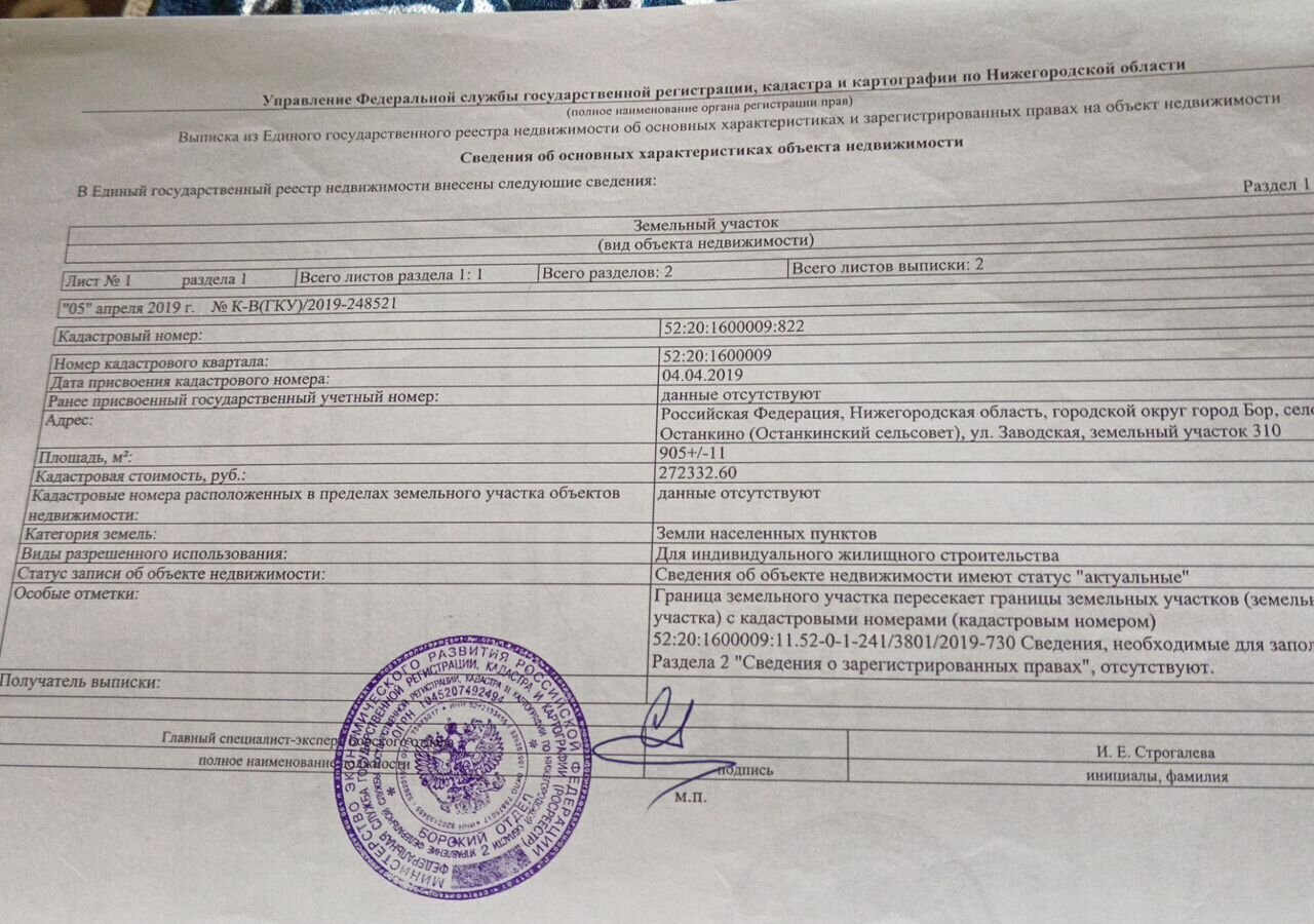 земля г Бор д. Останкино фото 1
