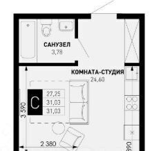 квартира г Краснодар п Березовый р-н Прикубанский Витаминкомбинат фото 1