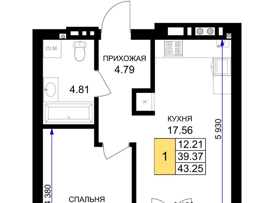 квартира р-н Гурьевский г Гурьевск ЖК «Включи» фото 1