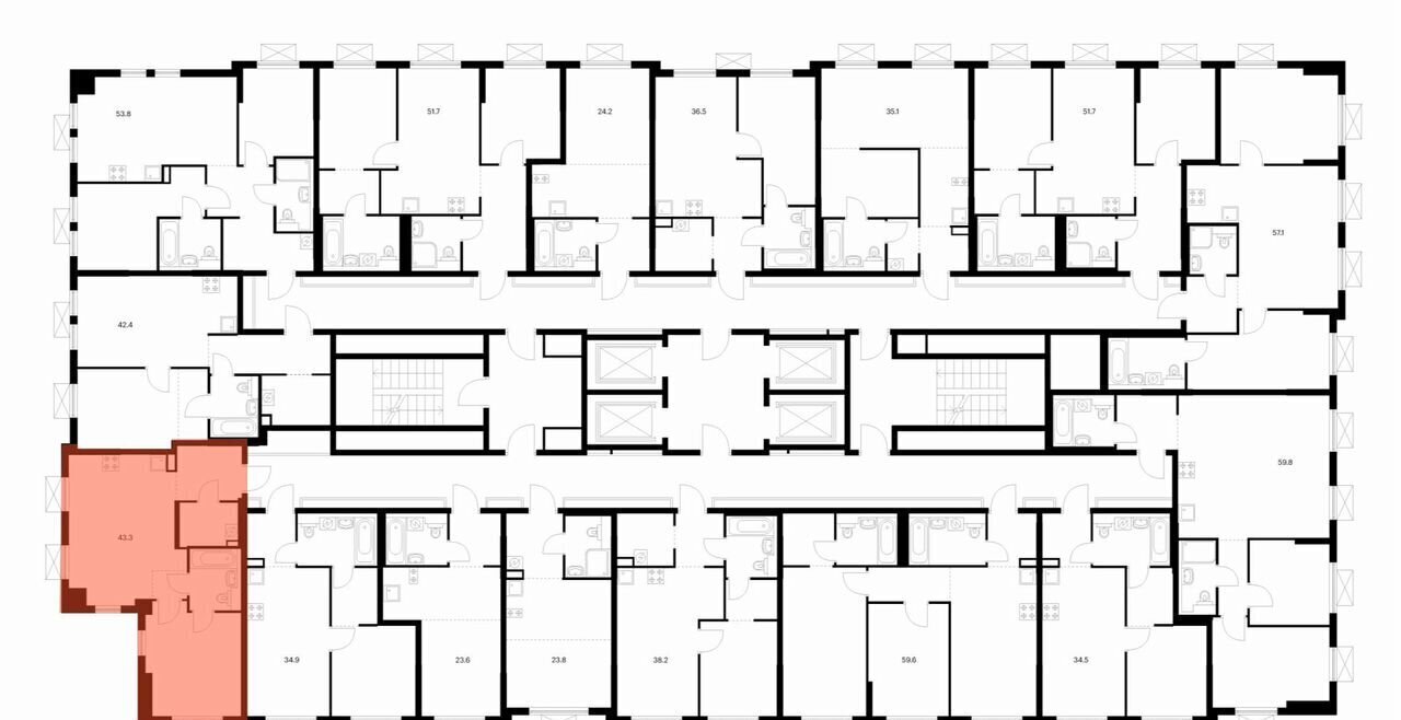 квартира г Зеленоград пер Георгиевский Зеленоград-Крюково, корп. 6. 4 фото 2