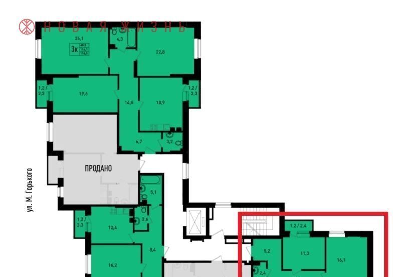 квартира г Самара Алабинская ул Максима Горького 27/2 фото 1