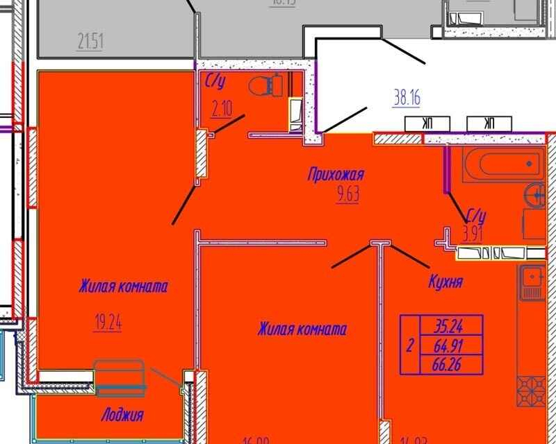 квартира г Орел ул Межквартальная 3 фото 1