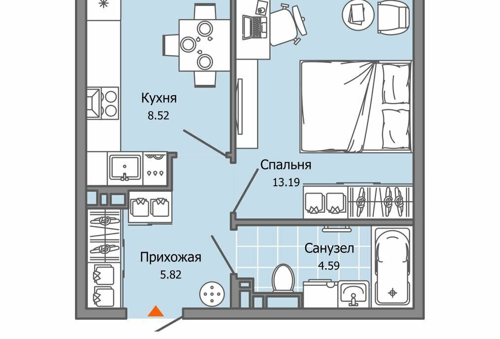 квартира г Ульяновск жилой комплекс Город Новаторов, 2 фото 1