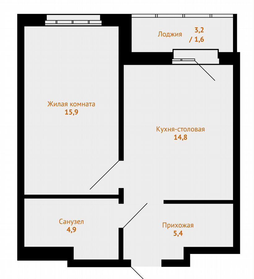 квартира г Нефтеюганск мкр 6-й ЖК «ВИКТОРИЯ» фото 1