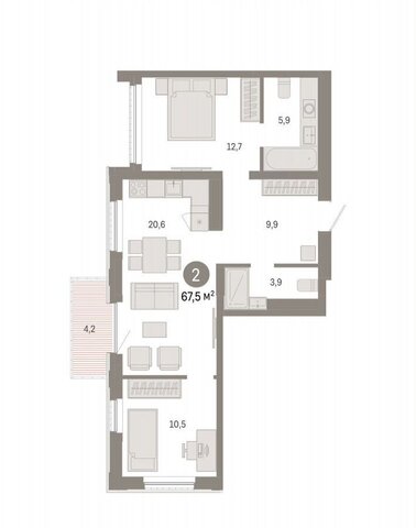 квартира р-н Калининский ул Краснооктябрьская 4/1 фото