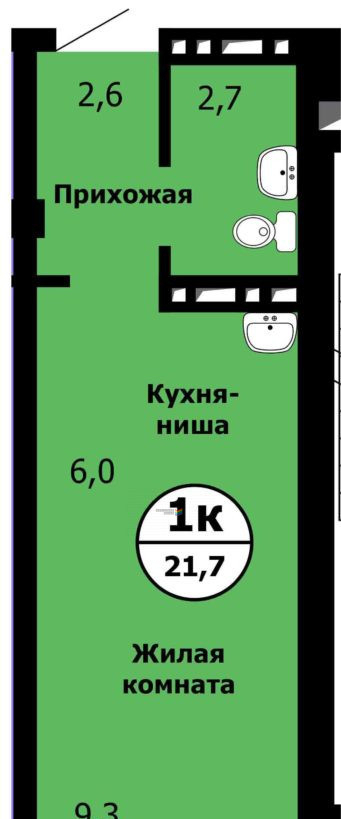 квартира г Красноярск р-н Ленинский Черёмушки пр-кт Машиностроителей 27 фото 10