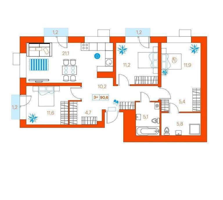 квартира г Тюмень ул Ветеранов труда 36а/3 фото 1