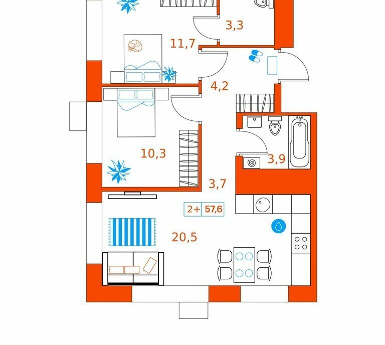 квартира г Тюмень ул Ветеранов труда 36а/3 фото 1