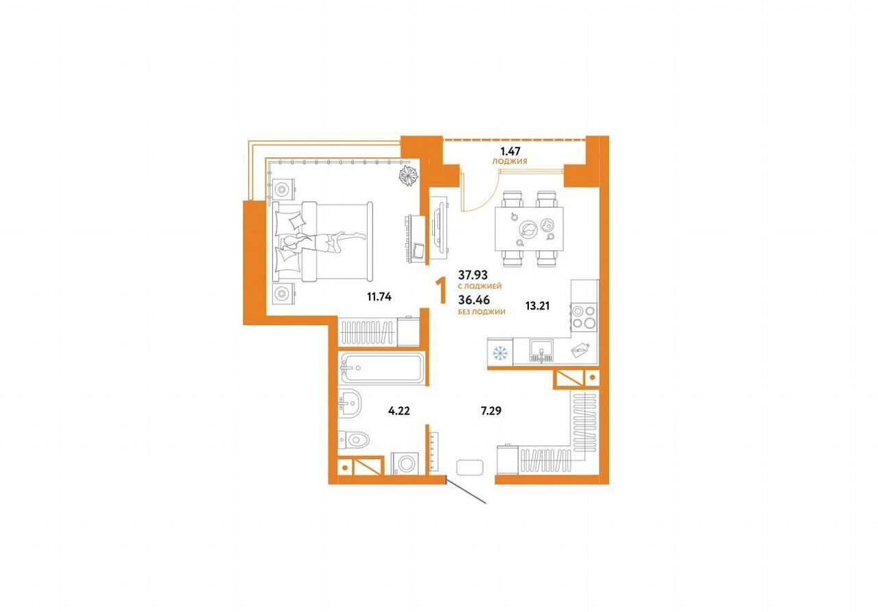 квартира г Тюмень р-н Калининский ул Комбинатская 16 корп. 1 фото 10