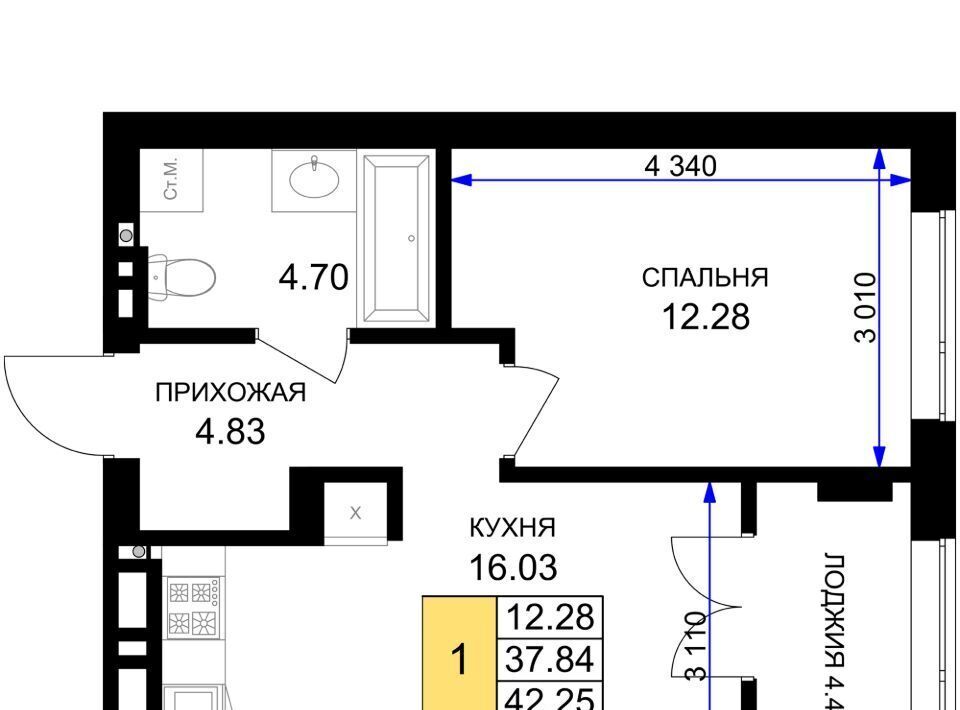 квартира р-н Гурьевский г Гурьевск ЖК «Включи» фото 1