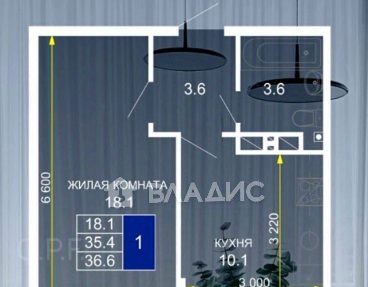квартира г Краснодар р-н Прикубанский ул им. лётчика Позднякова 2к/16 фото 2