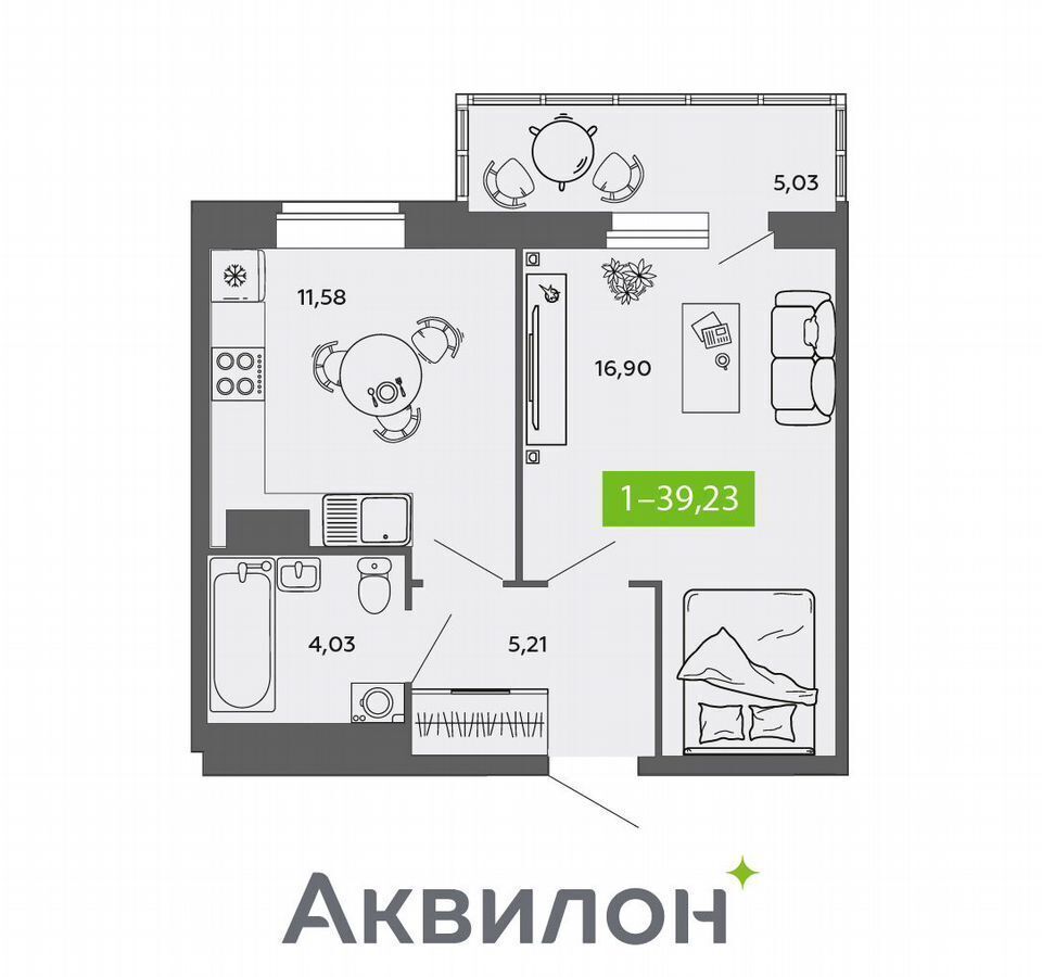 квартира г Северодвинск Ягры ул Мира 5 фото 2