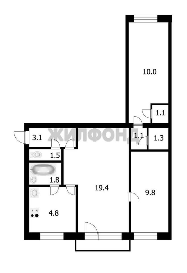 квартира г Хабаровск р-н Краснофлотский ул Бондаря 17 фото 2