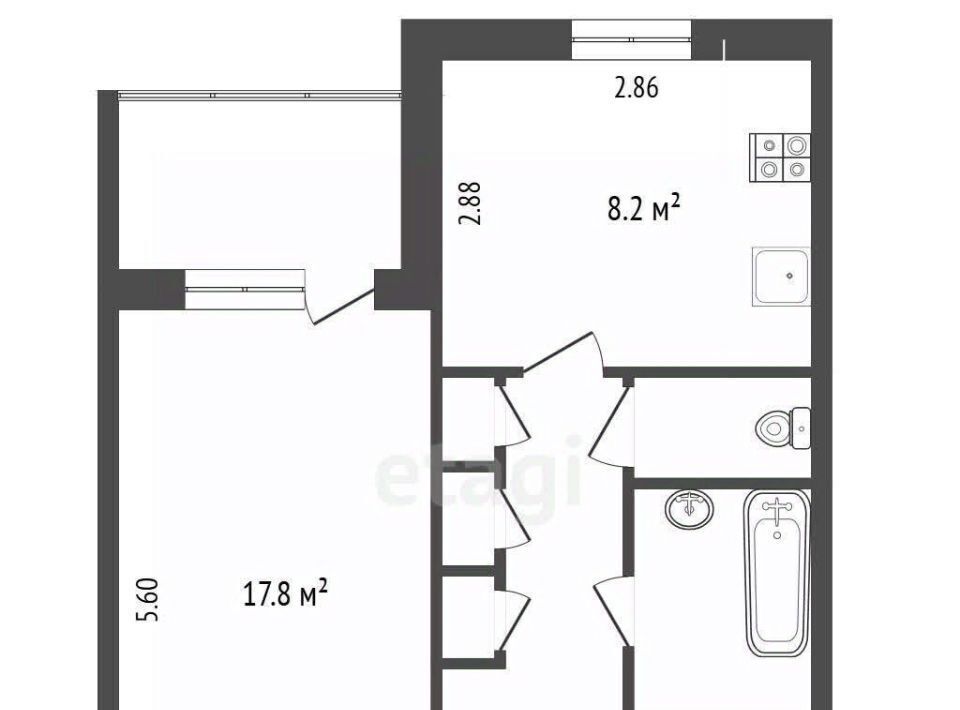 квартира г Новый Уренгой мкр Мирный 2/2 фото 2