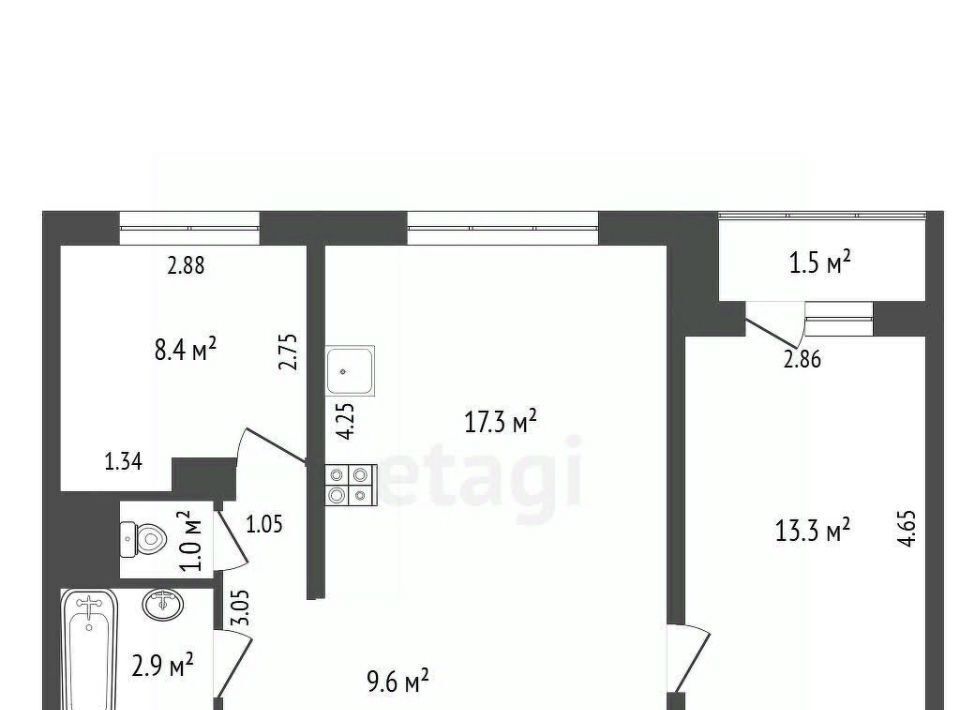 квартира г Тольятти р-н Автозаводский ул Юбилейная 83 фото 2