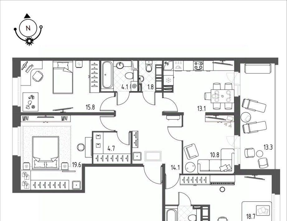квартира г Омск р-н Кировский микрорайон Зелёная Река 11 фото 1