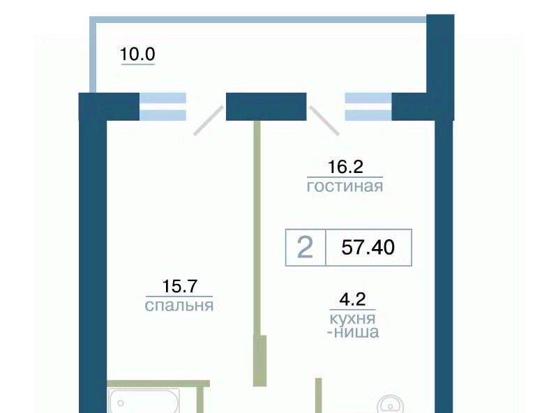 квартира г Красноярск р-н Железнодорожный ул Профсоюзов 1 фото 2
