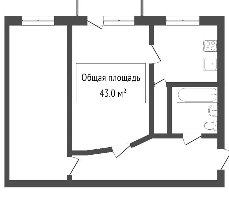 квартира г Томск ул Пушкина 27ж фото 1