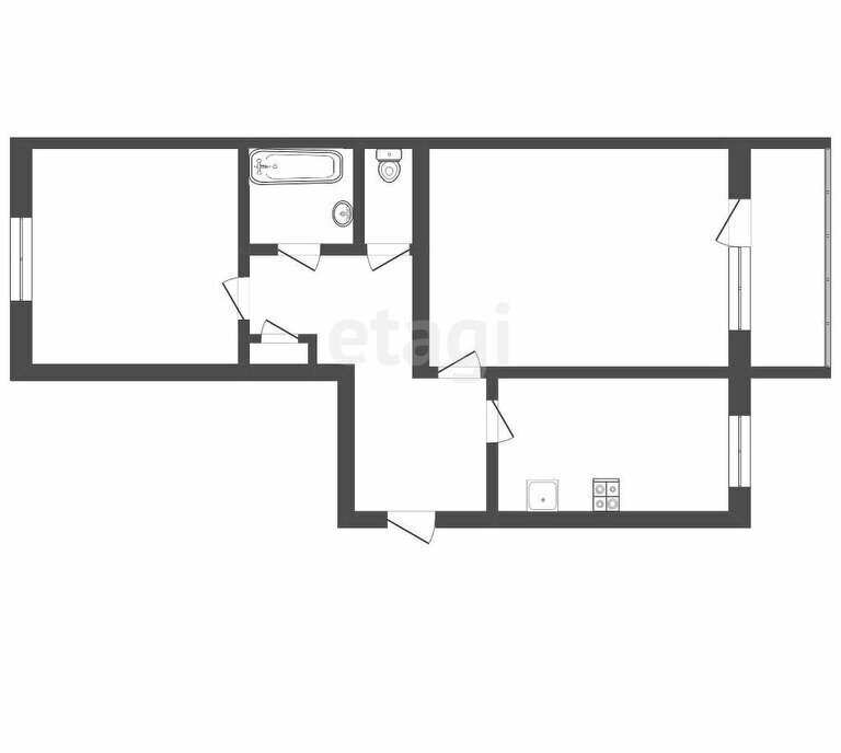 квартира г Томск проезд Проектируемый 7 фото 1