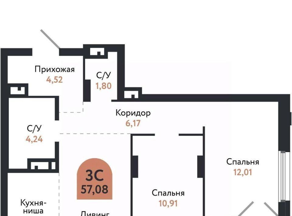 квартира г Томск р-н Ленинский Черемошники ул Бердская 14/3 фото 2