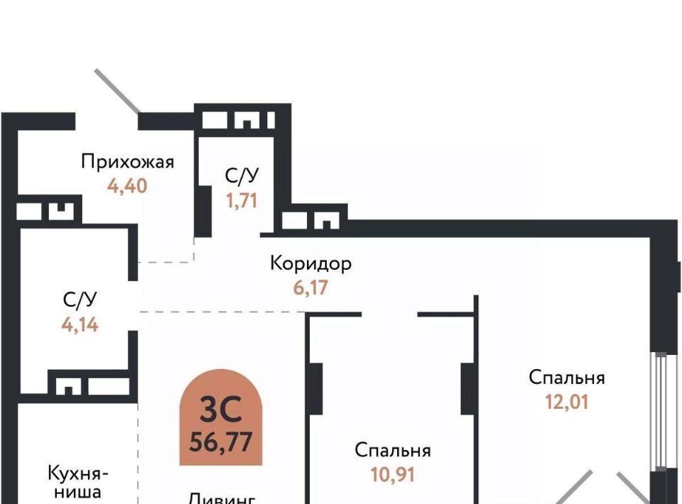 квартира г Томск р-н Ленинский Черемошники ул Бердская 14/3 фото 2