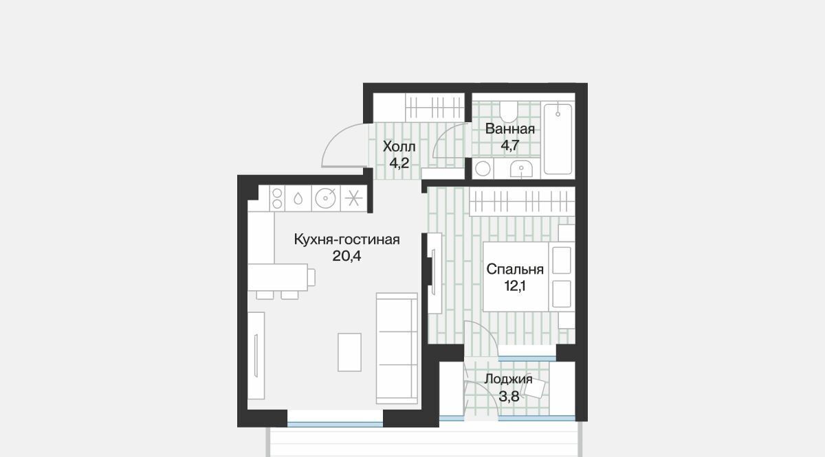 квартира г Тюмень р-н Калининский ул Игоря Комиссарова 4 фото 4
