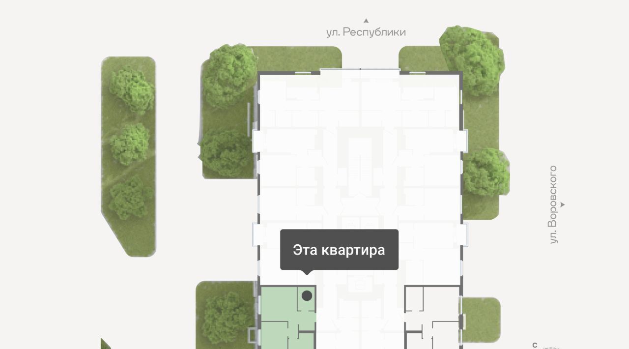 квартира г Тюмень р-н Ленинский ул Республики 204к/17 фото 2