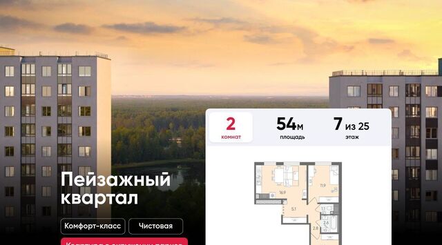 квартира метро Академическая Пейзажный квартал Цветной Город жилой комплекс фото