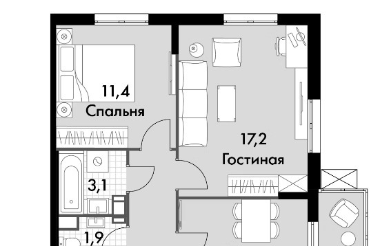 квартира г Обнинск пр-кт Ленина 211 фото 4