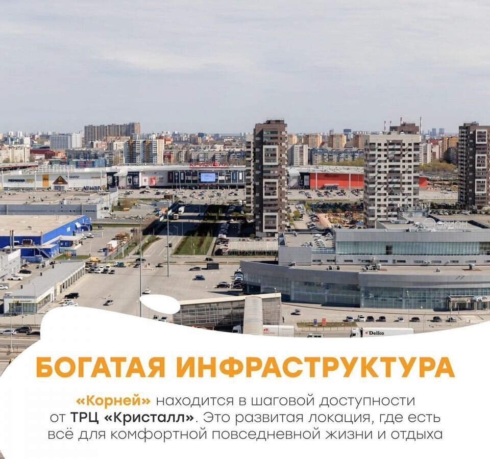 квартира г Тюмень р-н Восточный ул Эльвиры Федоровой 3 фото 28