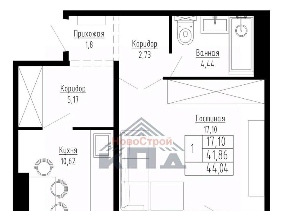 квартира г Новосибирск Студенческая ул Николая Сотникова 36/1 фото 1