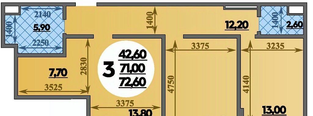 квартира г Краснодар р-н Прикубанский ул Героев-Разведчиков 11/2 фото 1