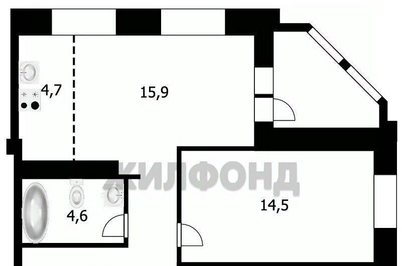 квартира г Новосибирск ул Междуреченская 3 Площадь Ленина фото 29