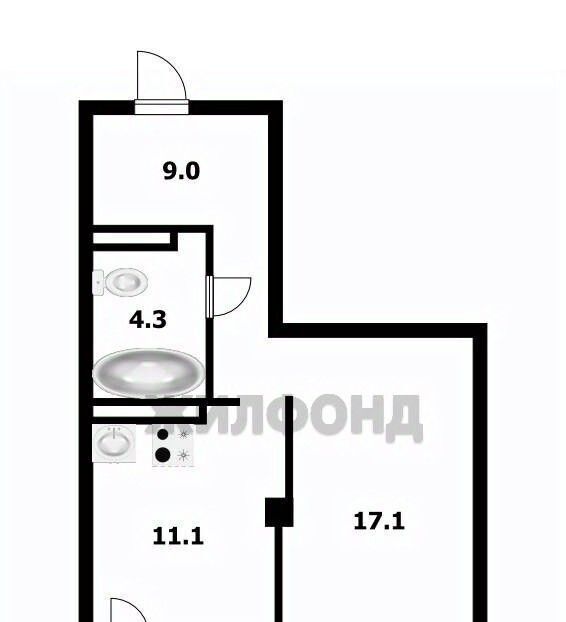 квартира г Новосибирск ул Междуреченская 3 Площадь Ленина фото 35