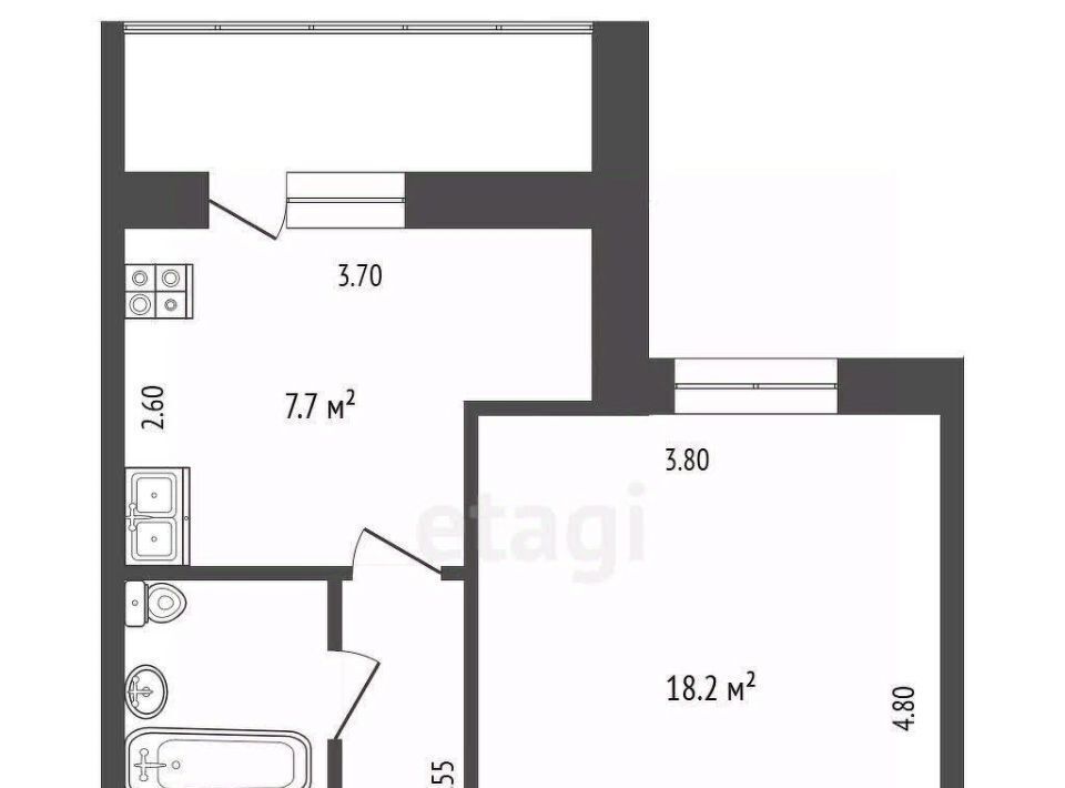 квартира г Тюмень р-н Центральный ул Мельникайте 46а фото 2