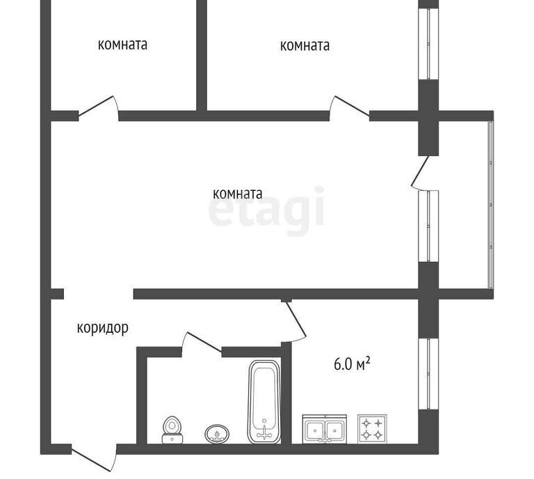 квартира г Тамбов ул Красноармейская 3 фото 1